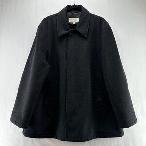 Pronto-Uomo Blazer Mens Size XL Boiled Wool Angora One Button Jacket Black